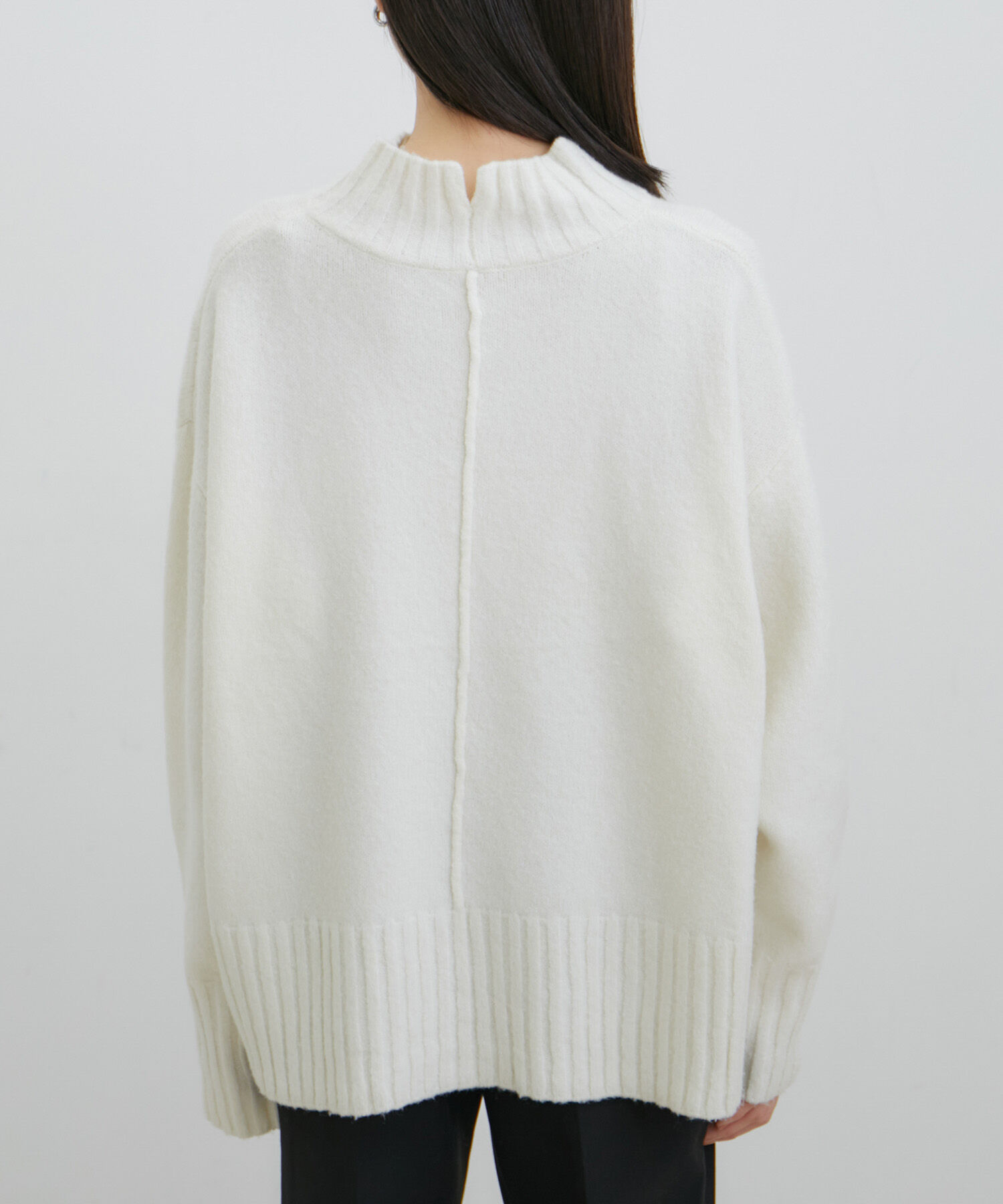 VIS「【選べる着丈】ふわもこサイドスリットニット【洗える】」|ニット・セーター|