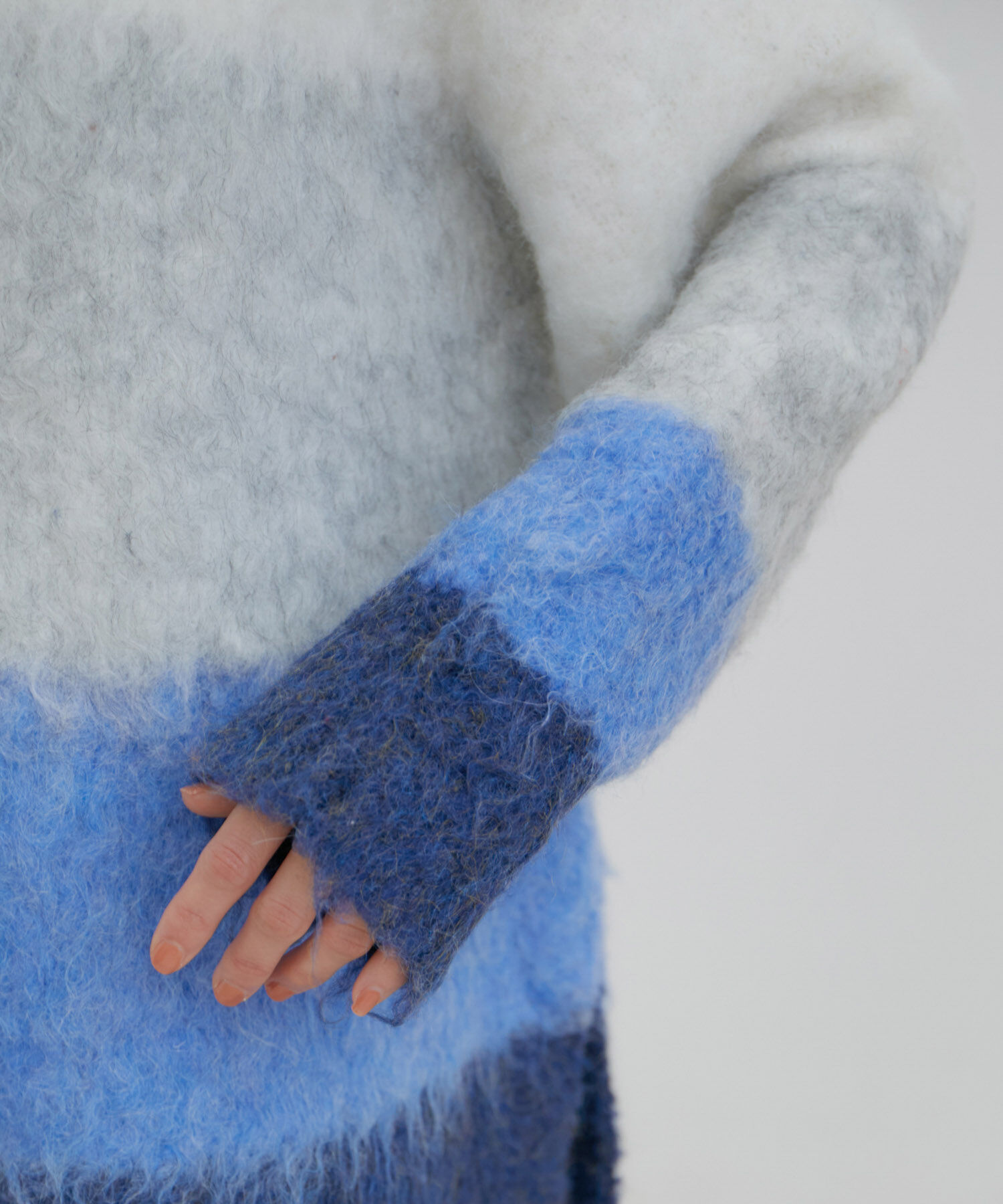 VIS「カラーボーダーVネックニット」|ニット・セーター|