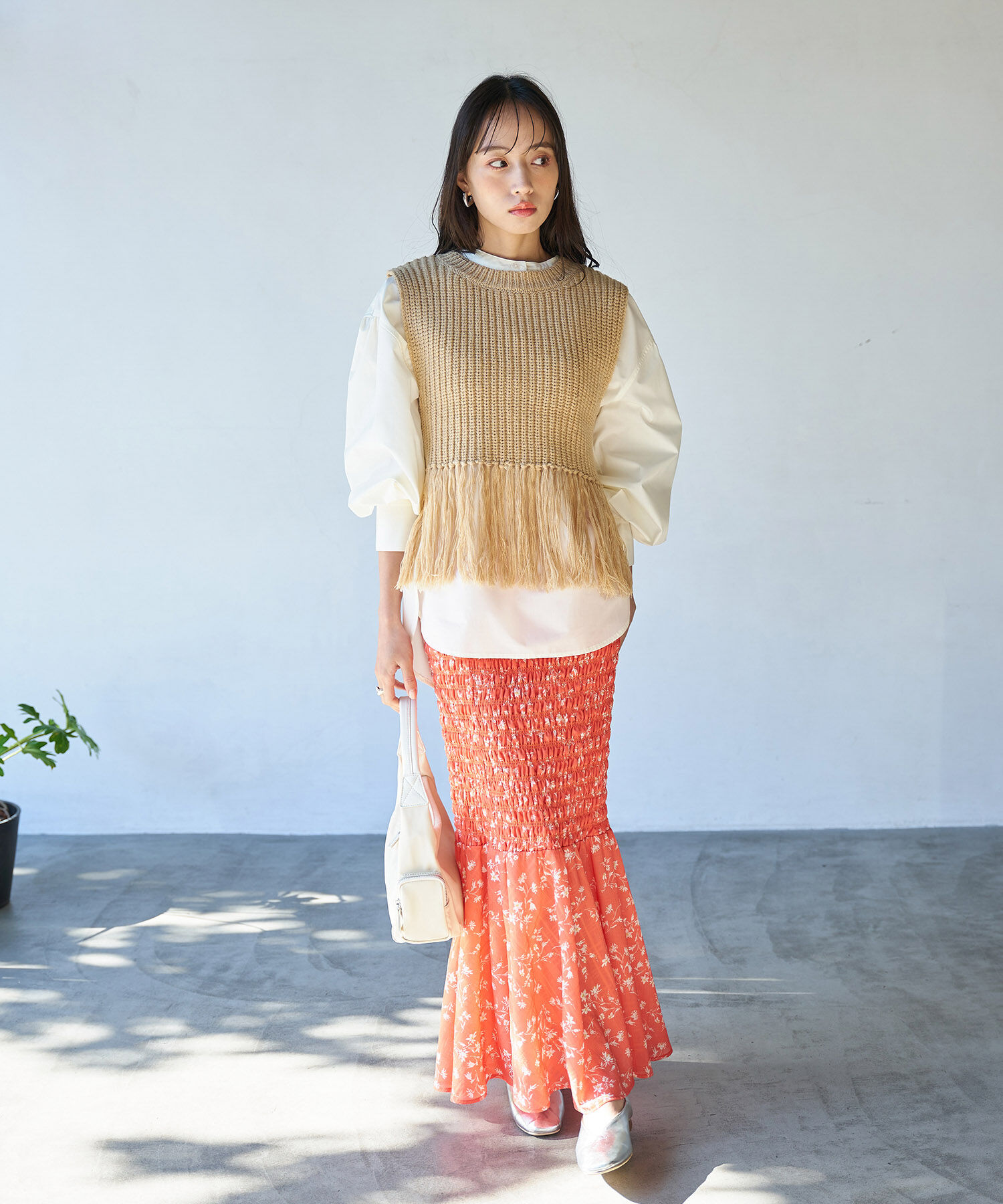 VIS「フリンジニットベスト」|ベスト・ジレ|