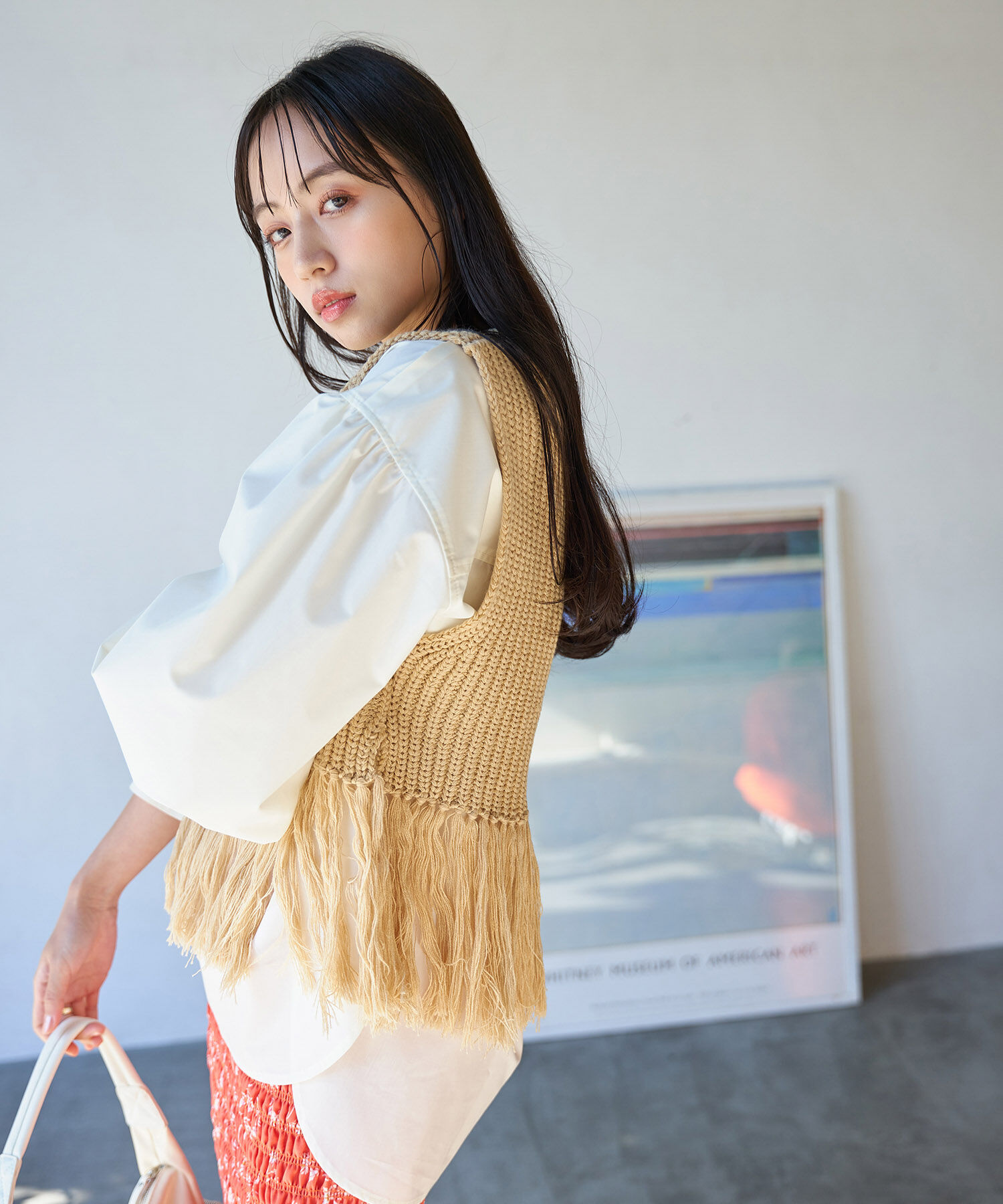 VIS「フリンジニットベスト」|ベスト・ジレ|