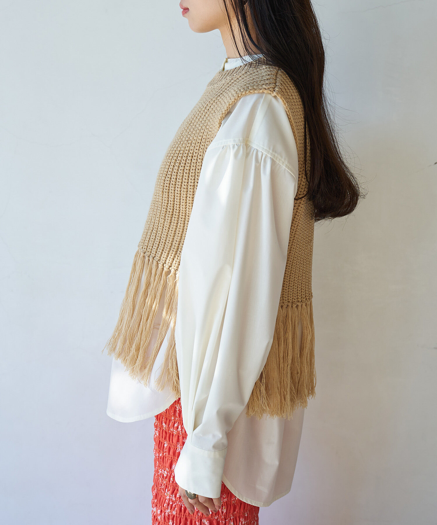 VIS「フリンジニットベスト」|ベスト・ジレ|