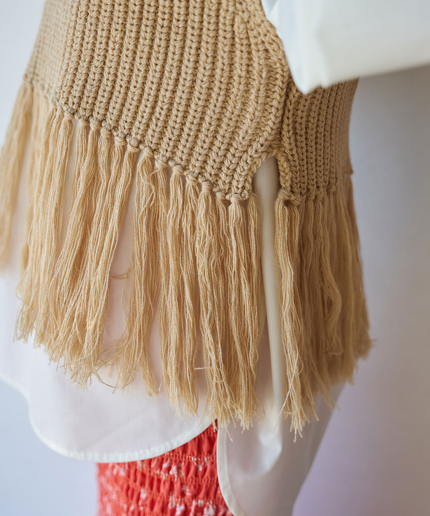 VIS「フリンジニットベスト」|ベスト・ジレ|