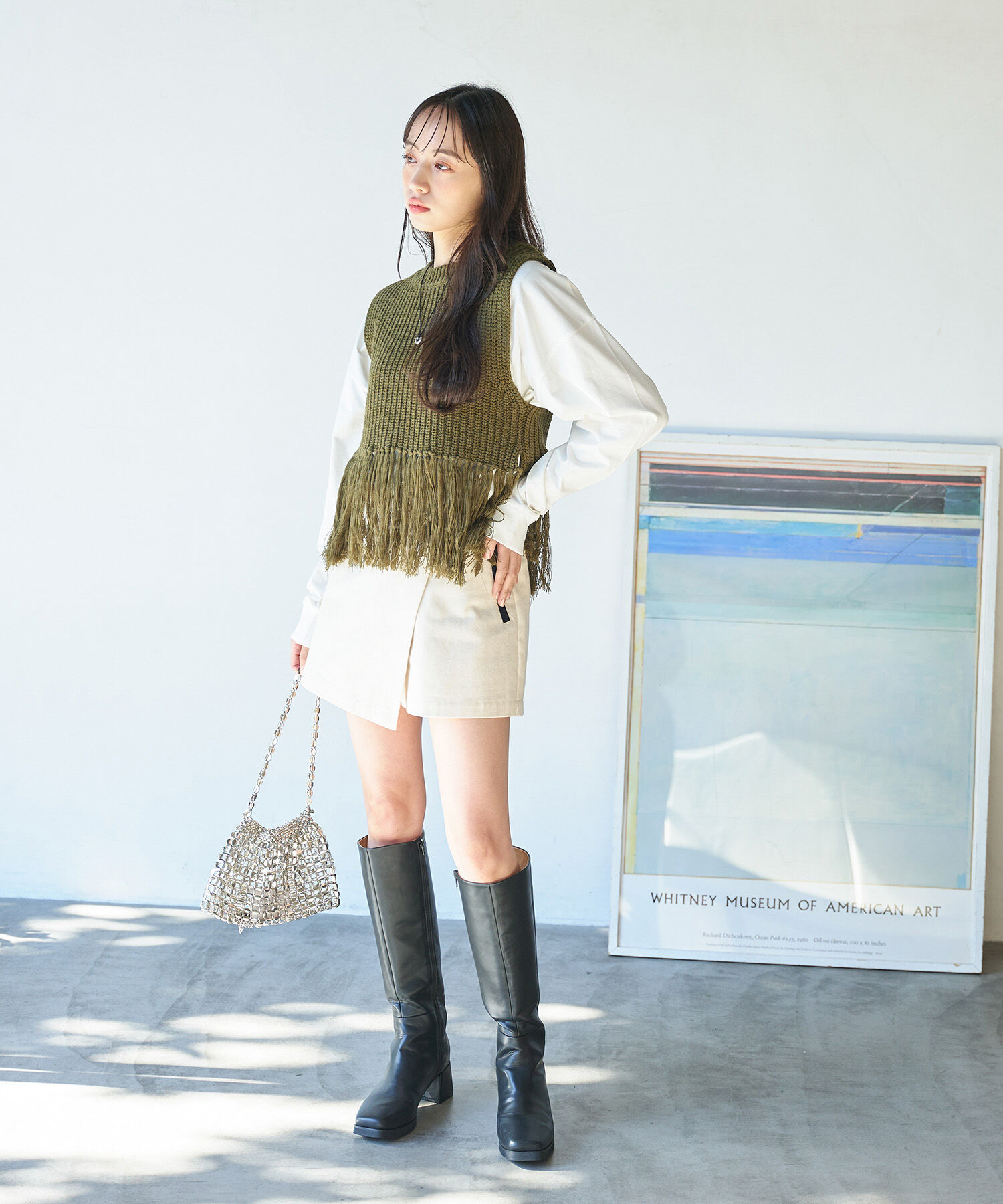 VIS「フリンジニットベスト」|ベスト・ジレ|