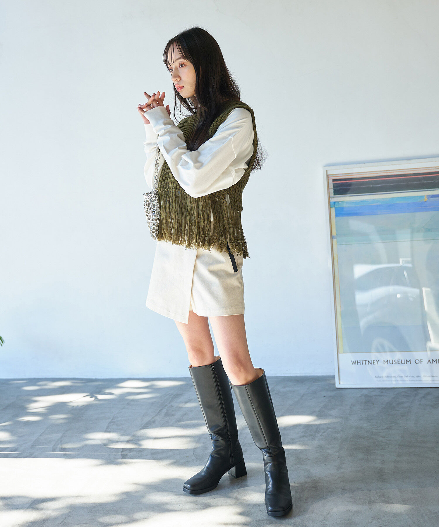 VIS「フリンジニットベスト」|ベスト・ジレ|