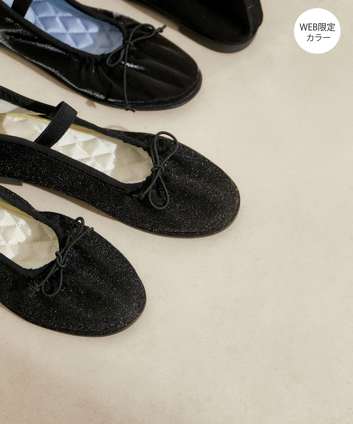 Juze「ソフトバレエシューズ」|バレエシューズ|ブラック系(02)