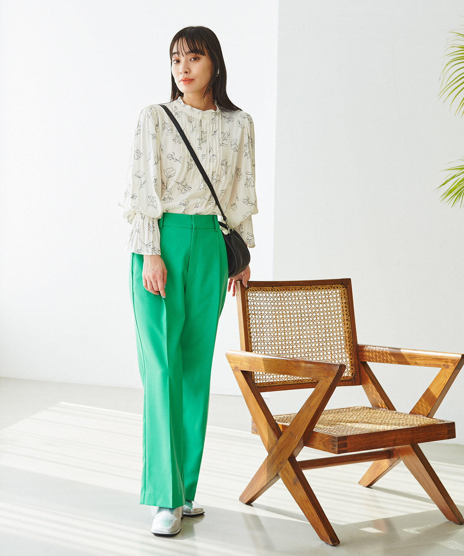 VIS「【前後2WAY】割繊ピンタックブラウス【洗える】」|シャツ・ブラウス|