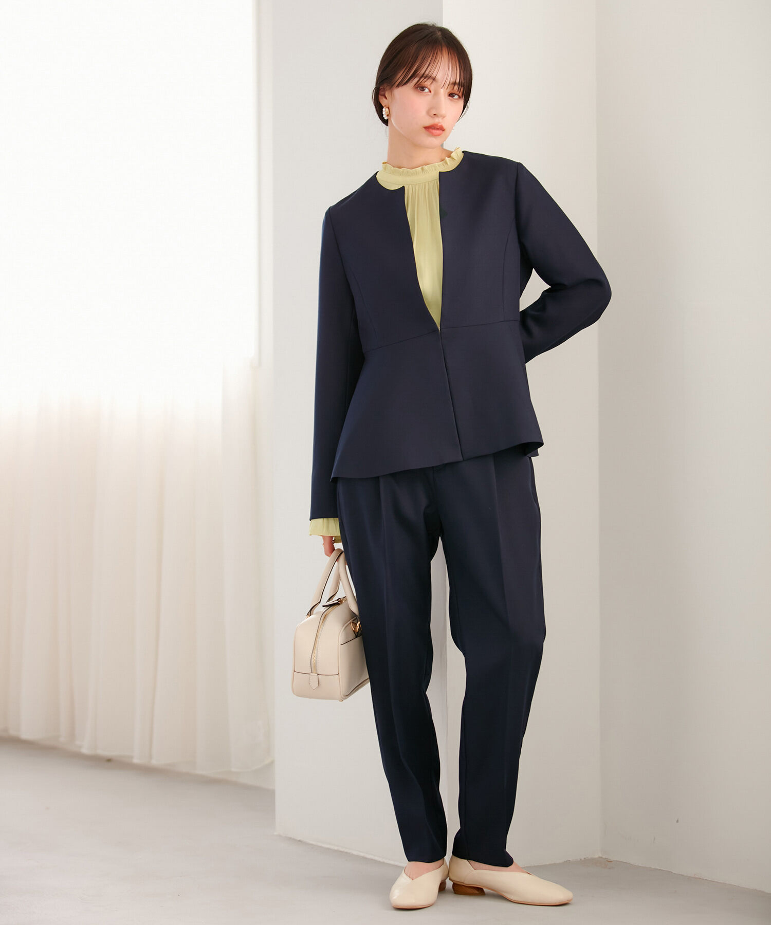 VIS「【前後2WAY】割繊ピンタックブラウス【洗える】」|シャツ・ブラウス|