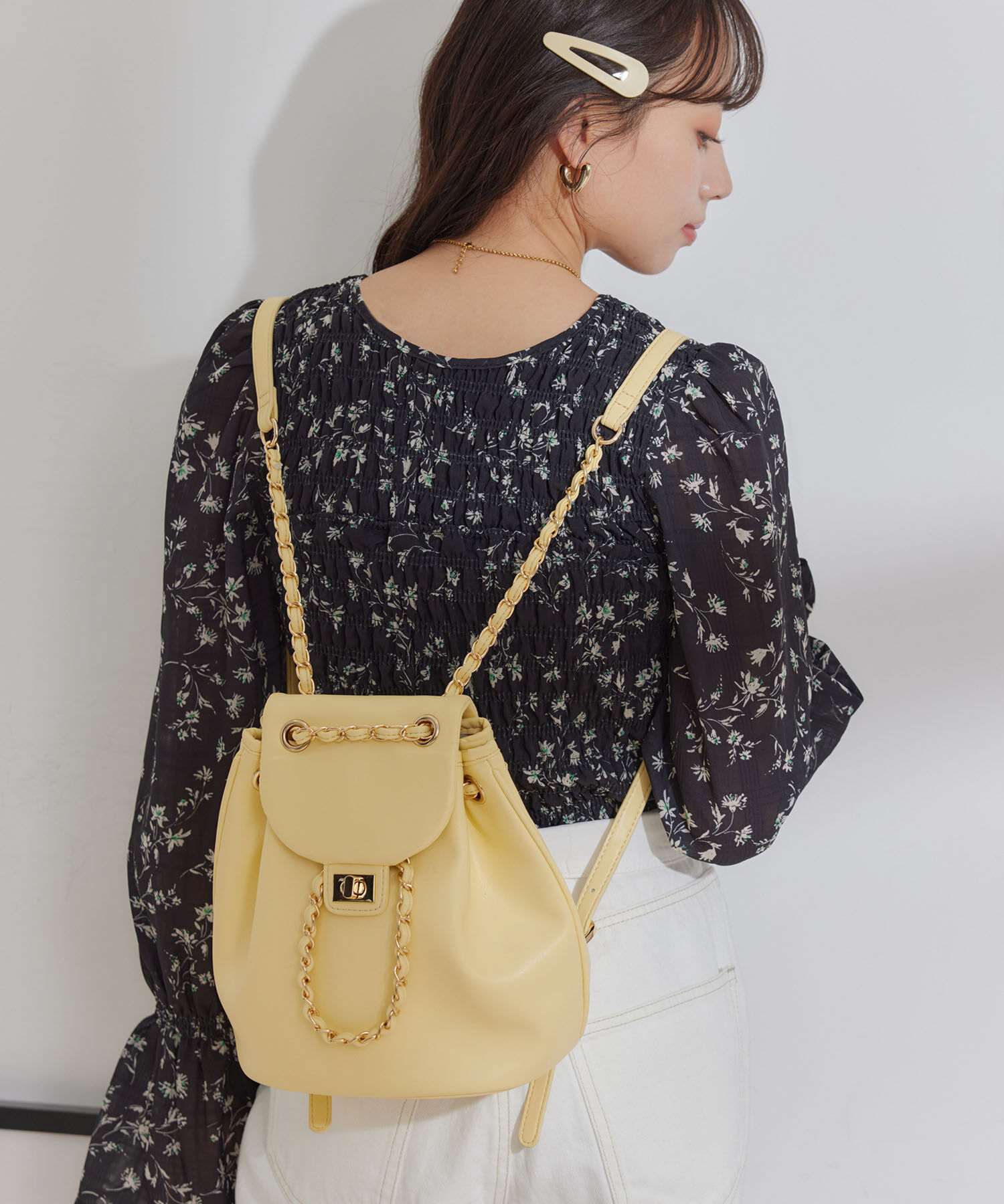 VIS「チェーンミニリュック」|リュック|イエロー系(82)