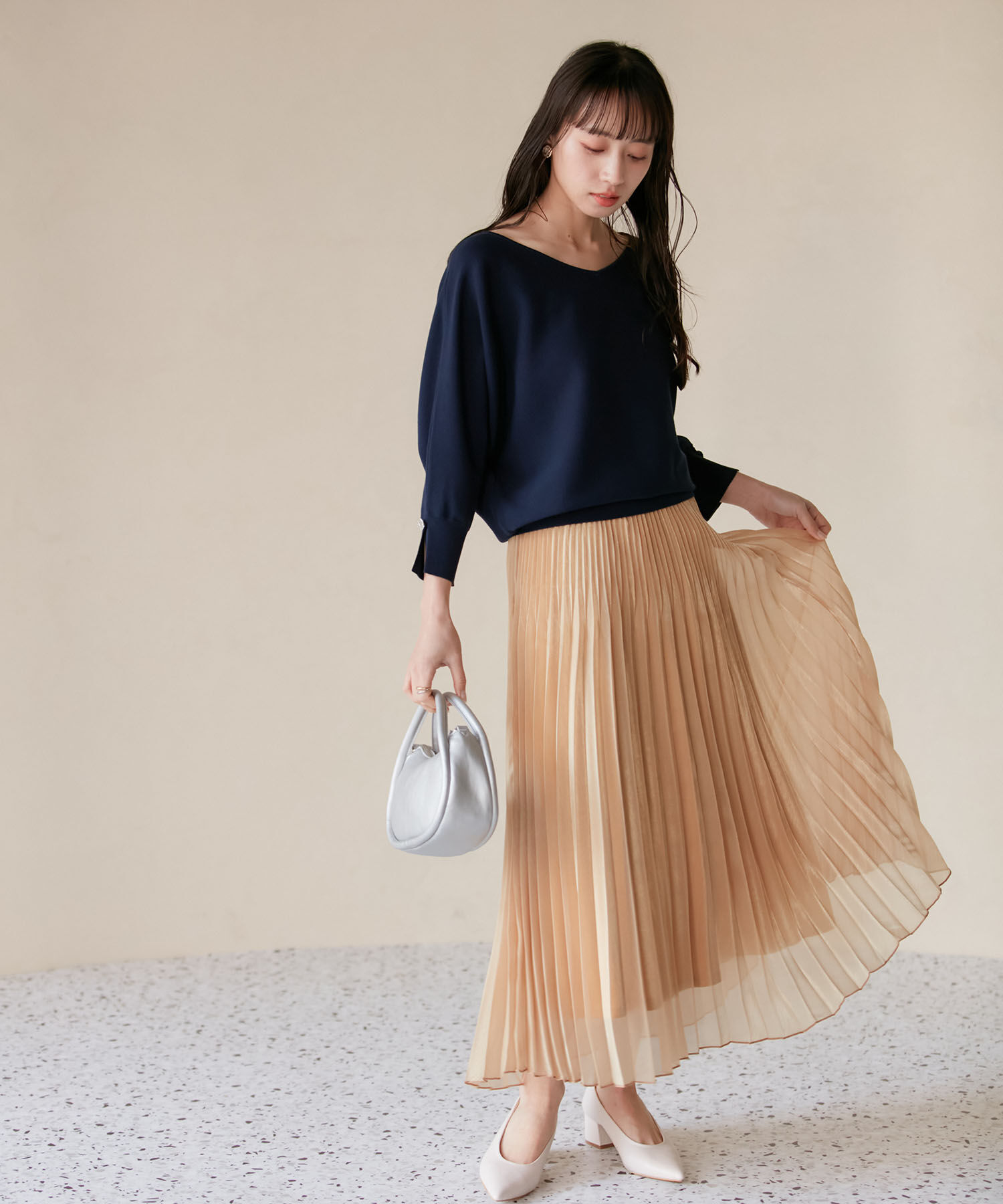 VIS「スパークルプリーツスカート」|スカート|