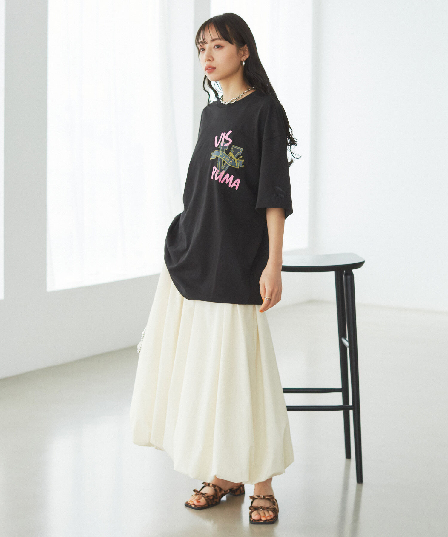 VIS「【PUMA】VIS別注 オリジナルロゴオーバーサイズTシャツ」|Tシャツ・カットソー|