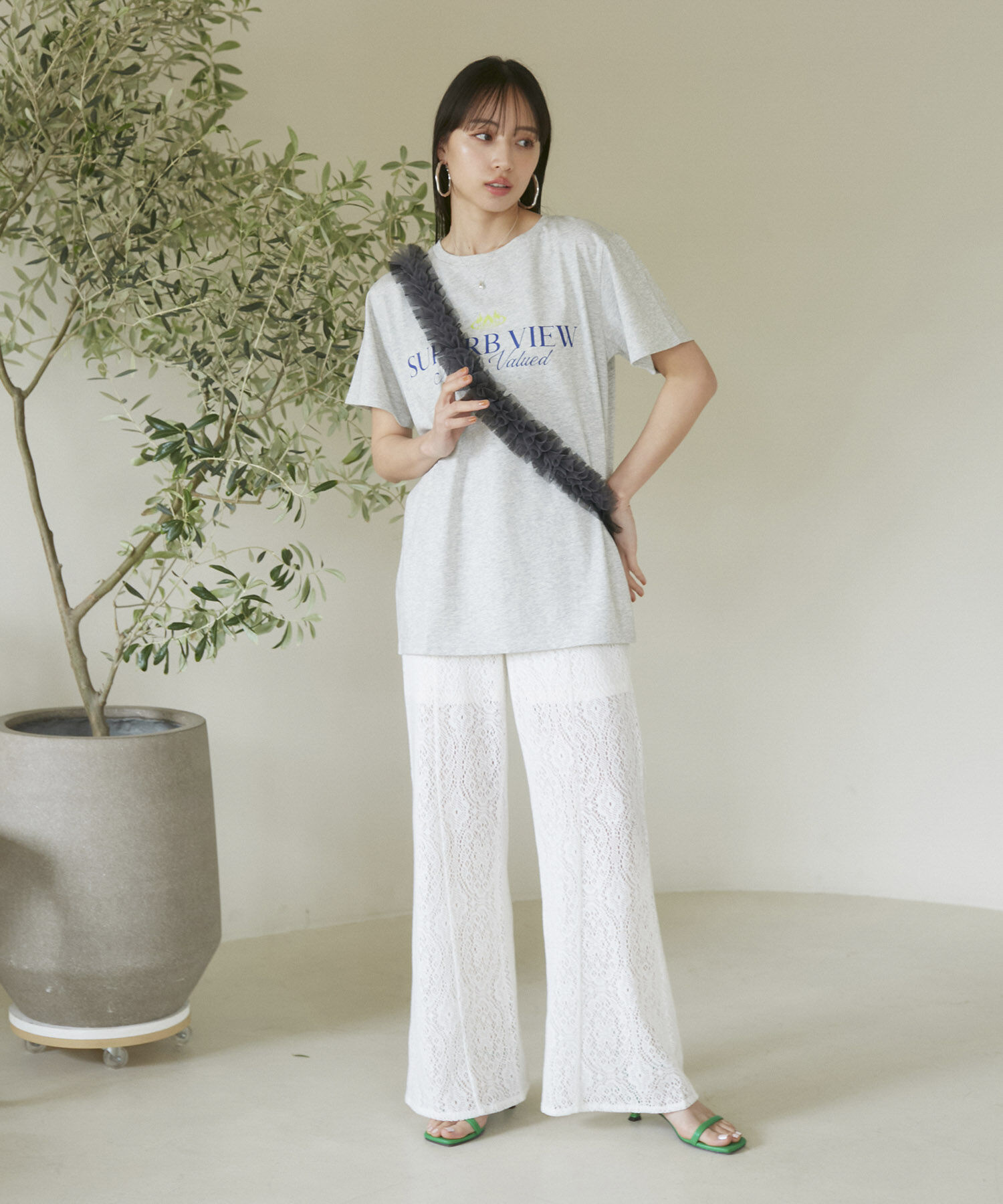 VIS「【洗える】Souvenir ロゴTシャツ」|Tシャツ・カットソー|