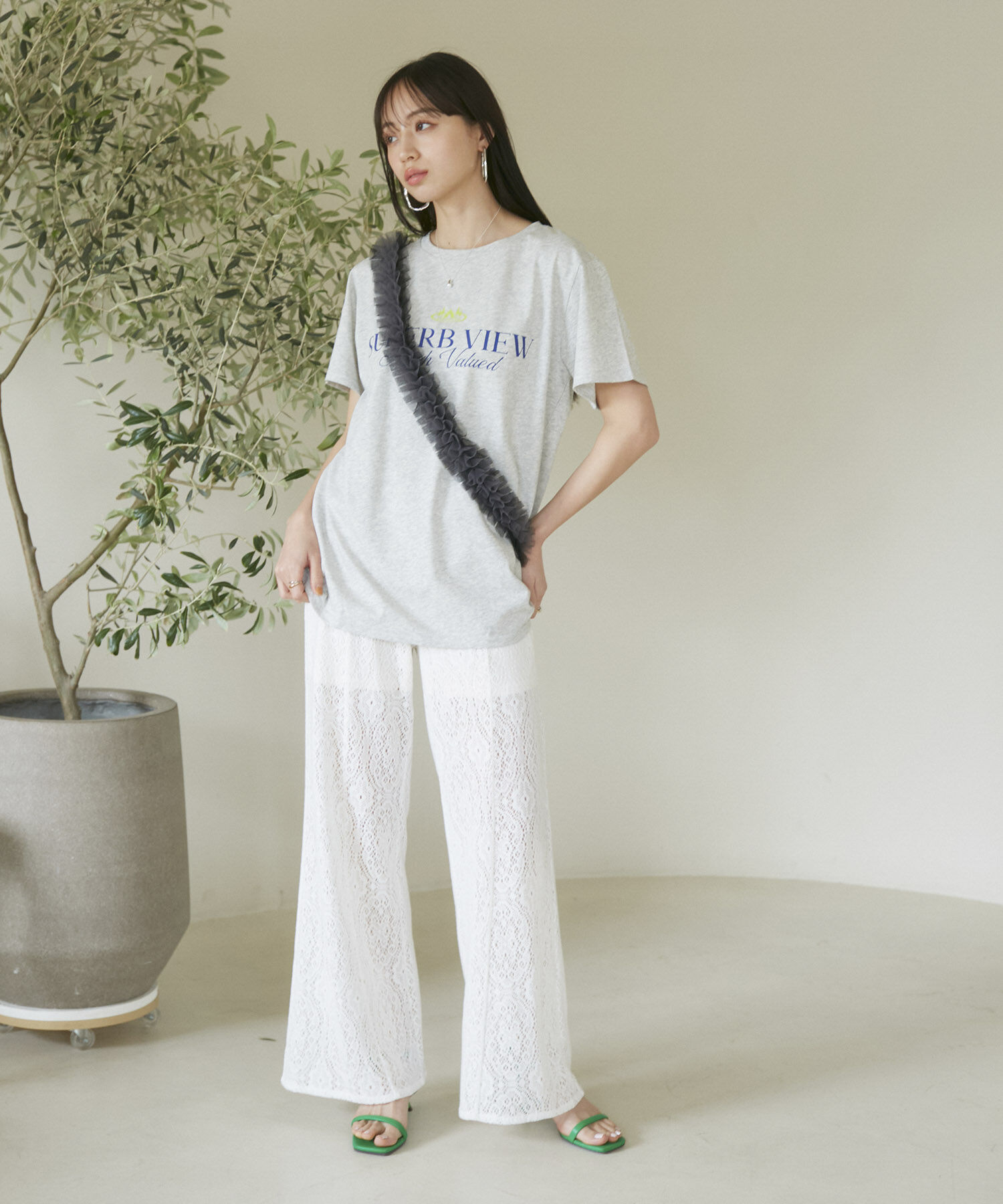 VIS「【洗える】Souvenir ロゴTシャツ」|Tシャツ・カットソー|