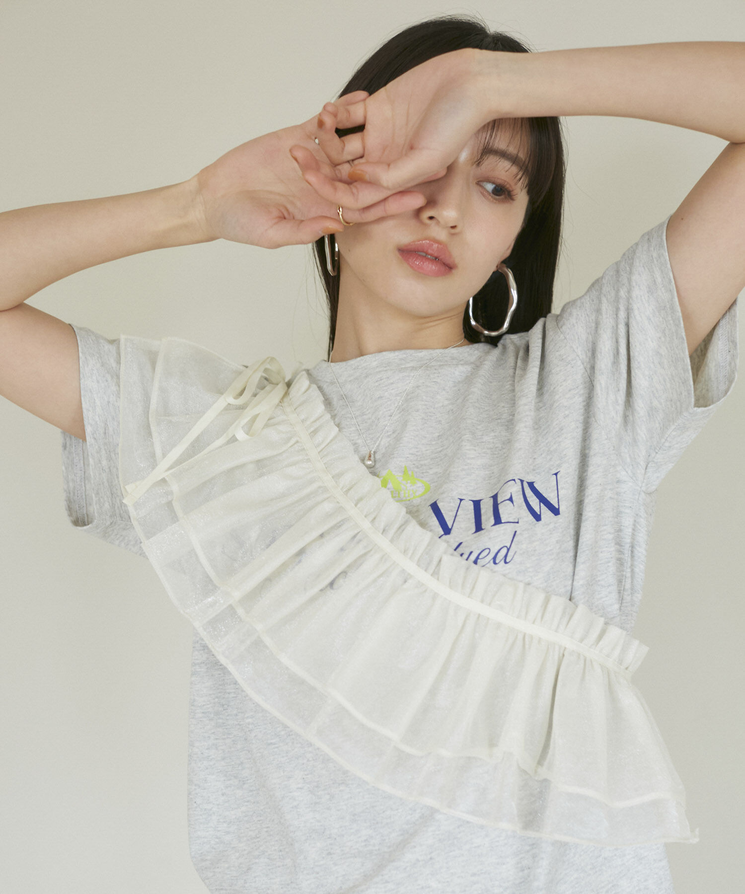 VIS「【洗える】Souvenir ロゴTシャツ」|Tシャツ・カットソー|