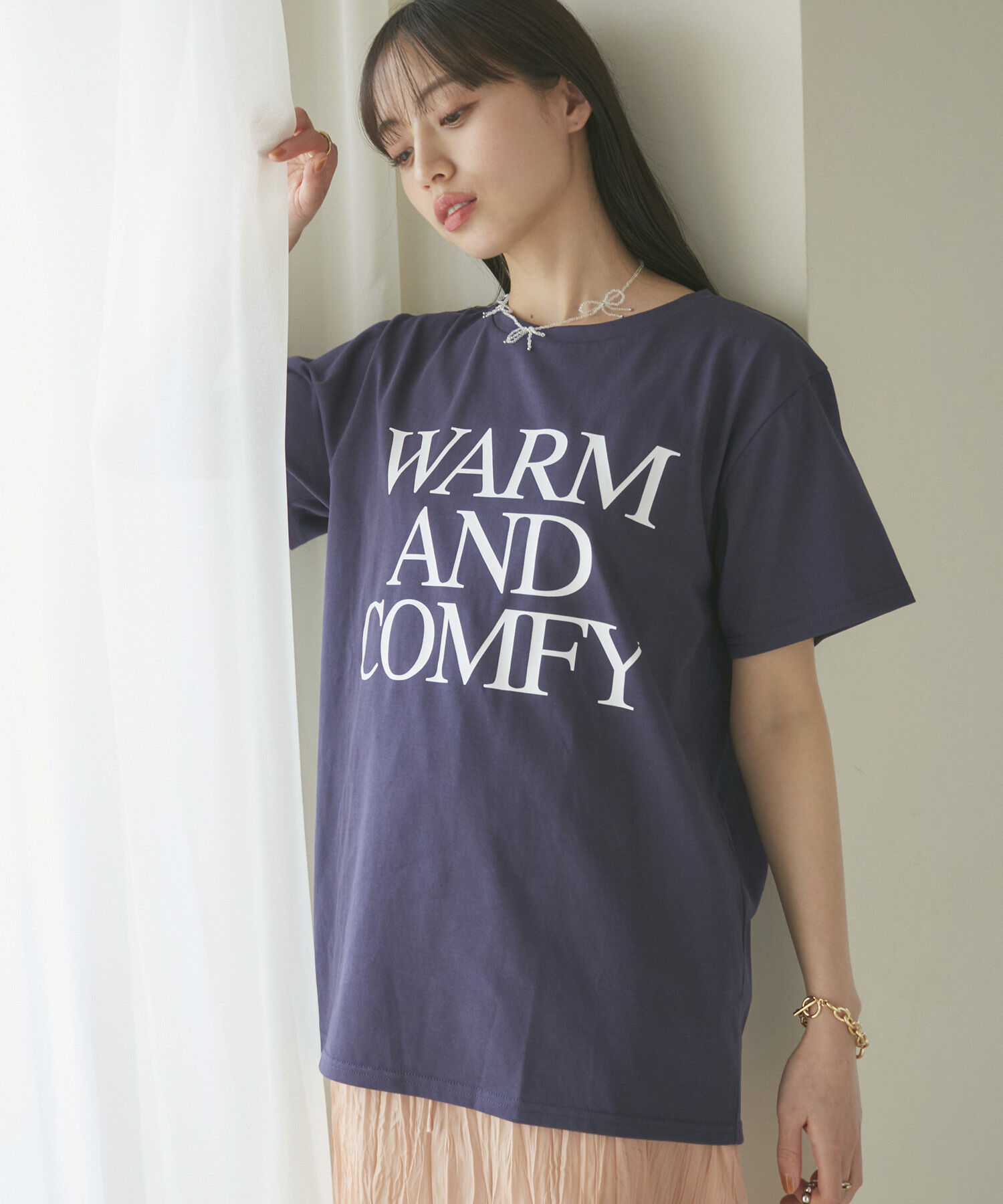 VIS「【洗える】Souvenir ロゴTシャツ」|Tシャツ・カットソー|