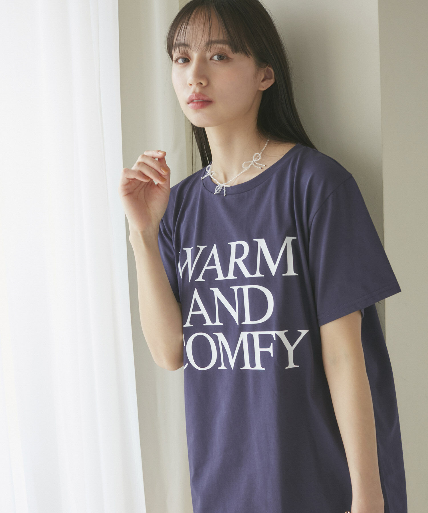 VIS「【洗える】Souvenir ロゴTシャツ」|Tシャツ・カットソー|