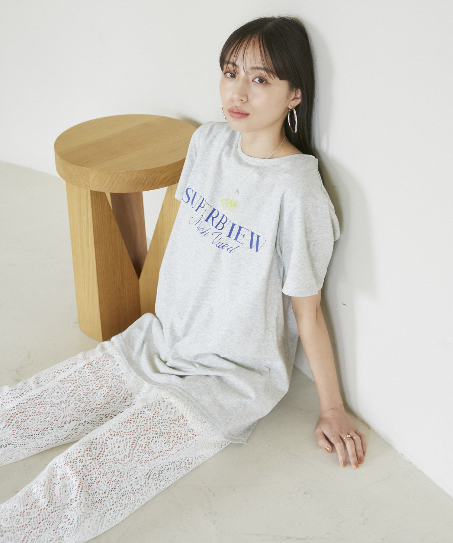 VIS「【洗える】Souvenir ロゴTシャツ」|Tシャツ・カットソー|