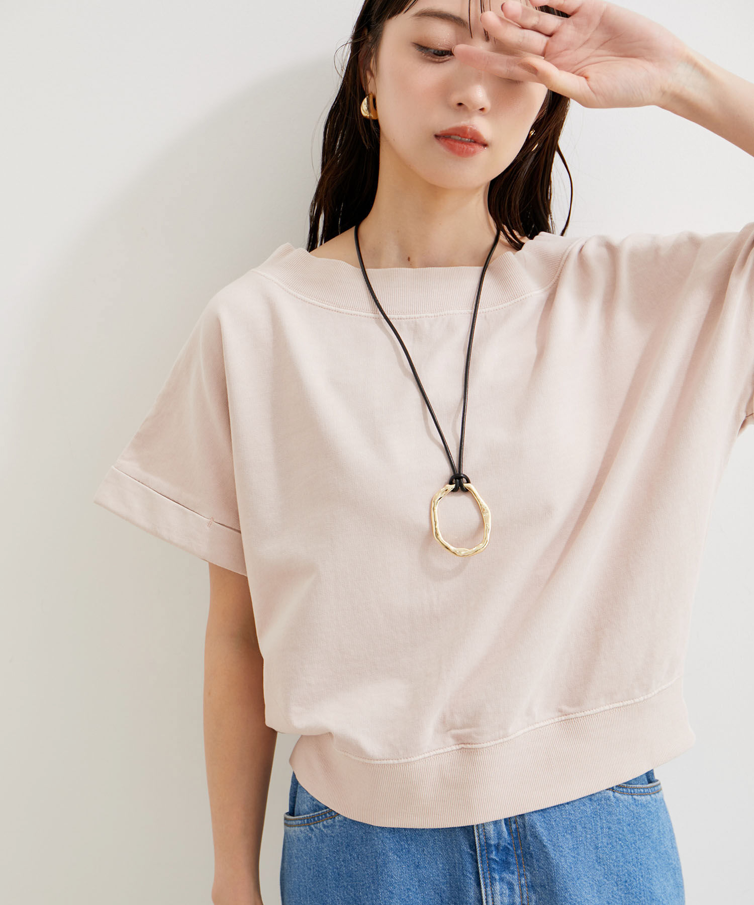 VIS「【洗える】ピグメント加工ワンショルプルオーバー」|Tシャツ・カットソー|