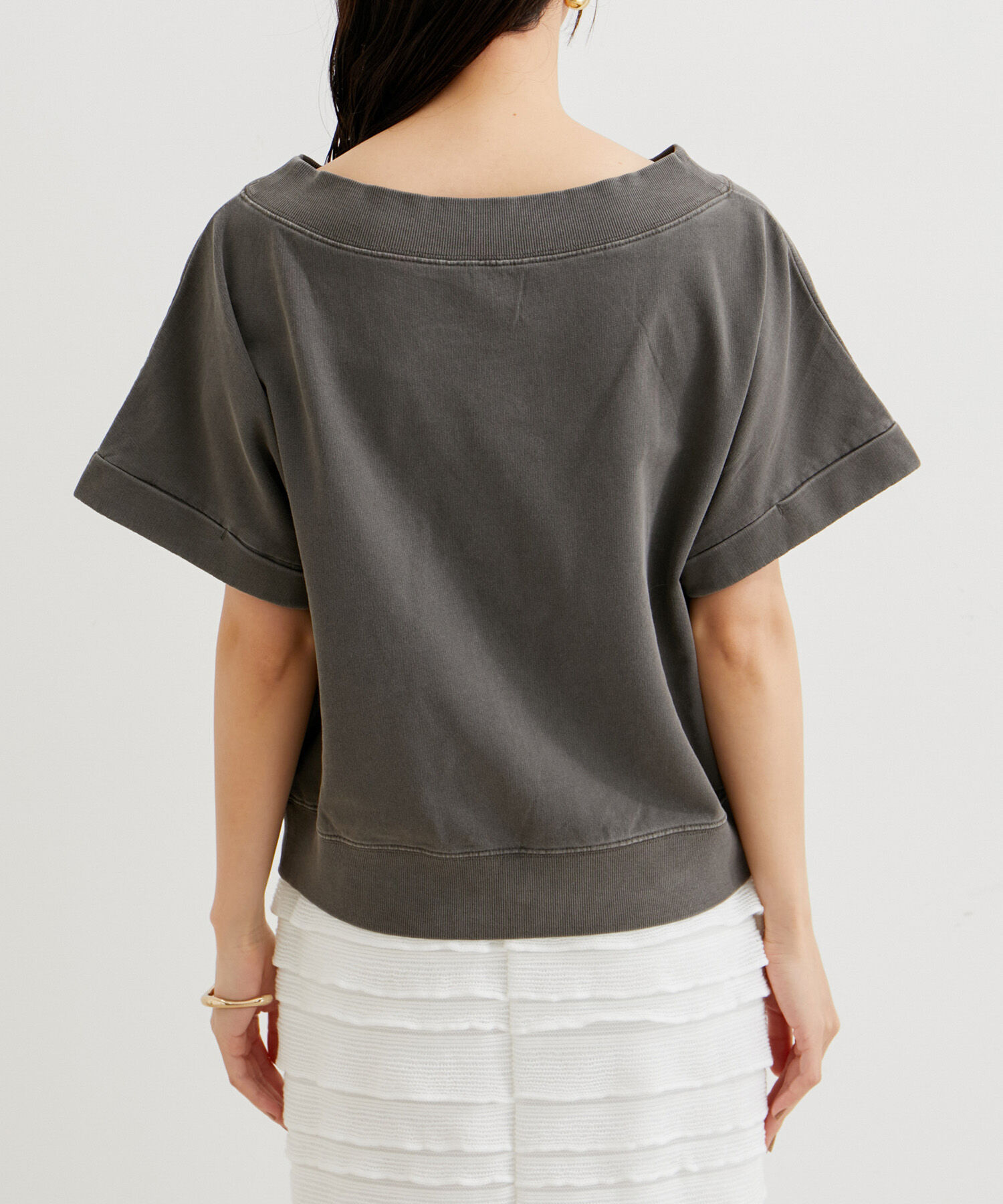 VIS「【洗える】ピグメント加工ワンショルプルオーバー」|Tシャツ・カットソー|