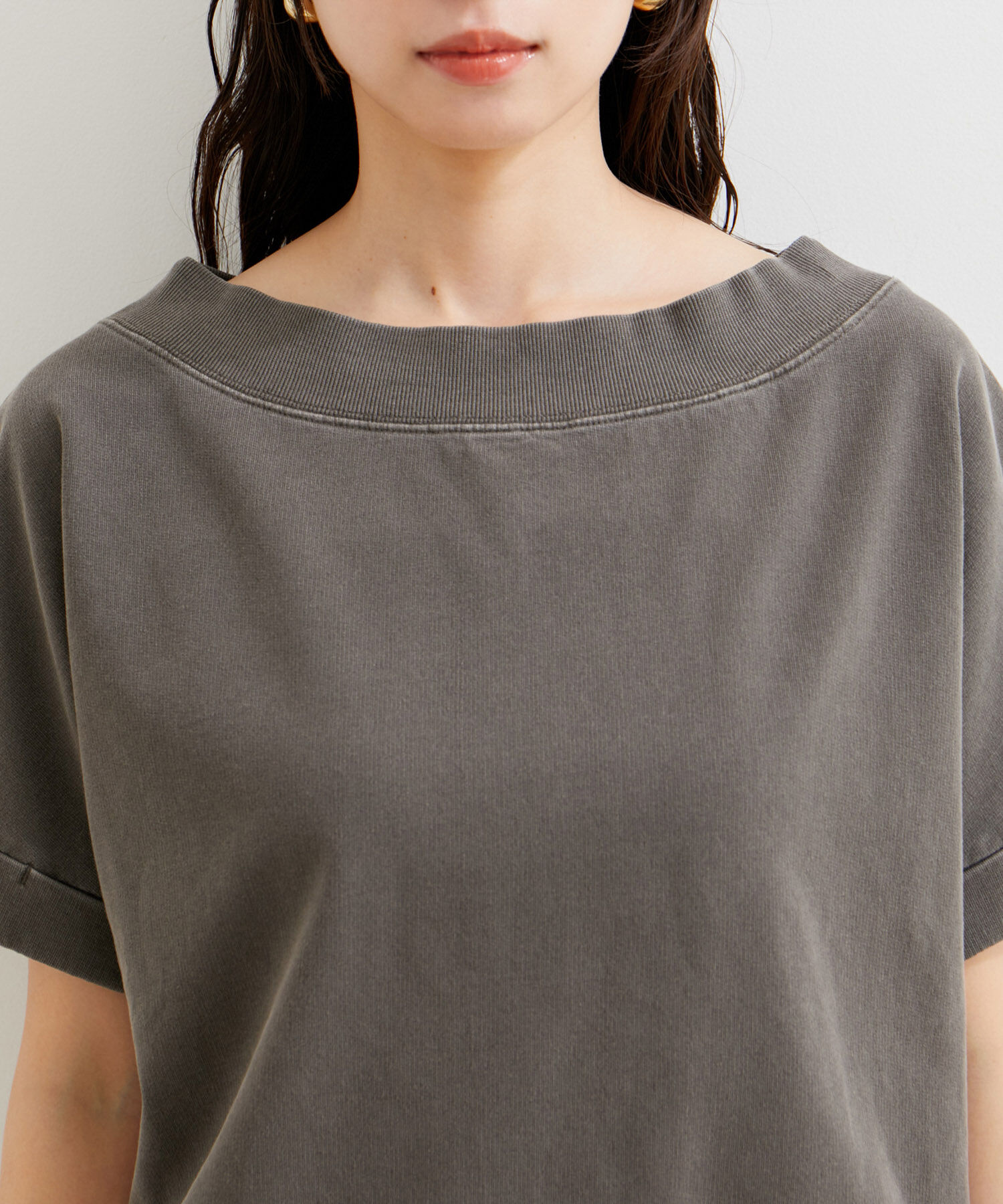 VIS「【洗える】ピグメント加工ワンショルプルオーバー」|Tシャツ・カットソー|