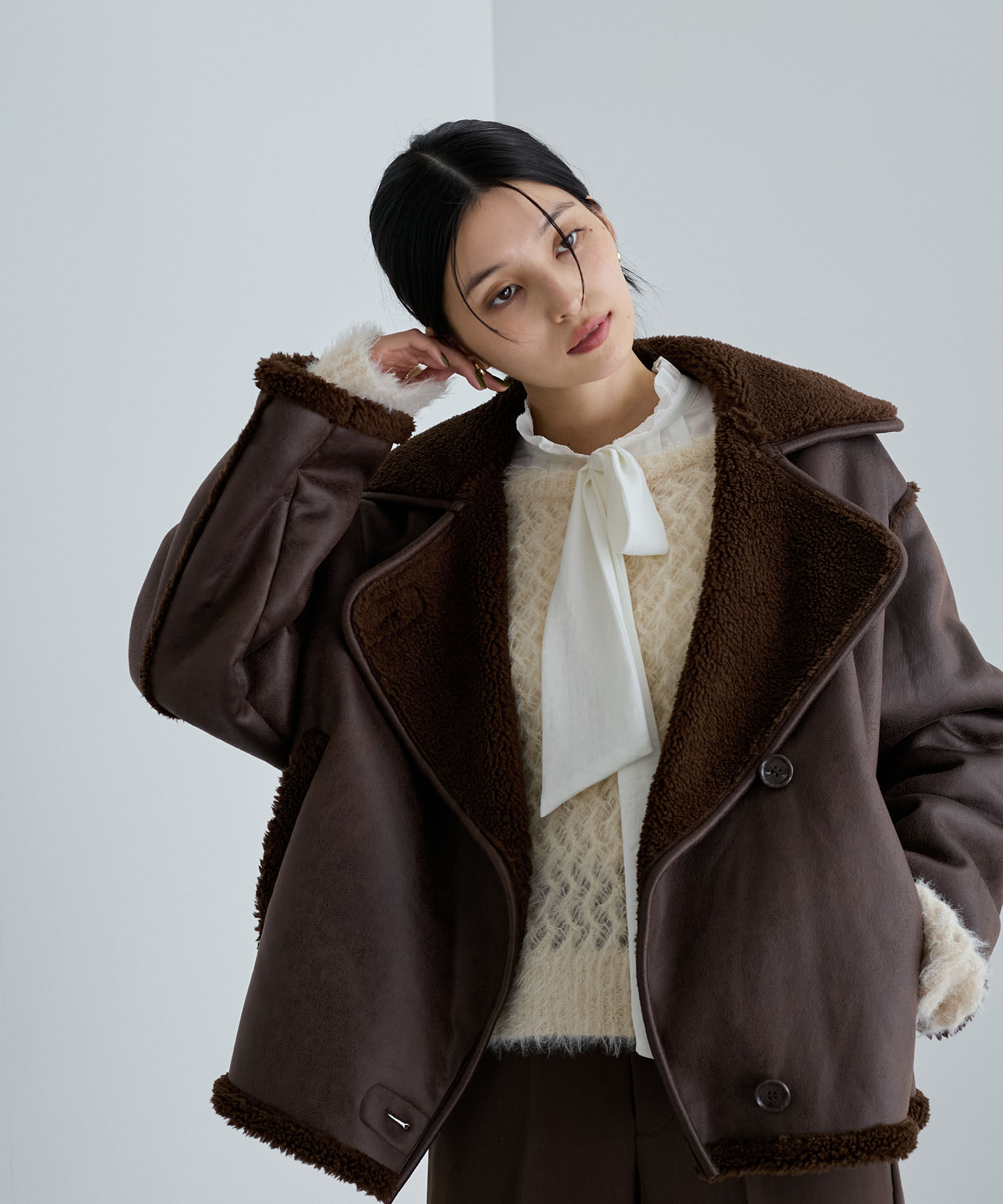 VIS「切替ディテールエコムートンフライトジャケット」|その他|