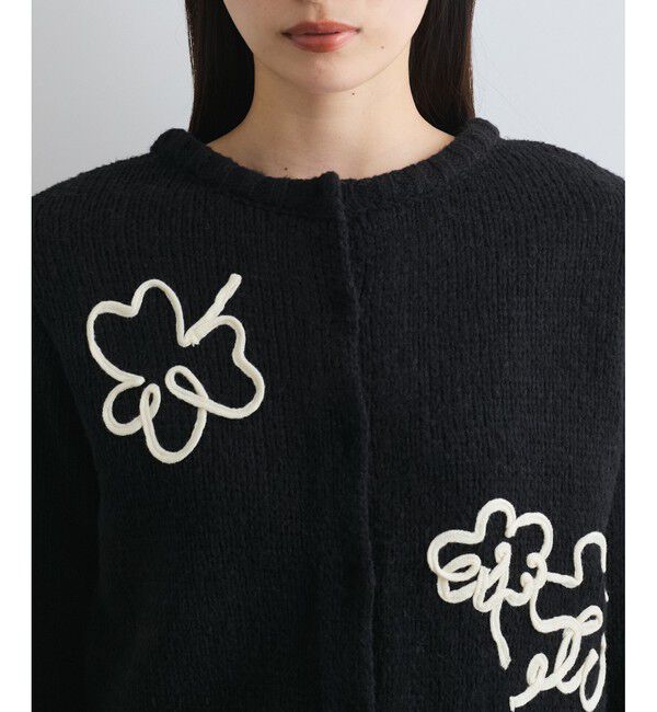 VIS「【WEB限定】刺繍フラワーカーディガン」|カーディガン|