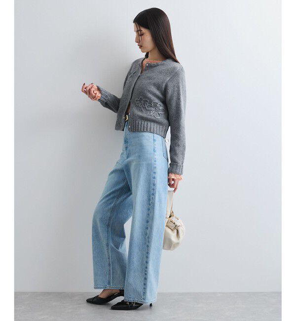 VIS「【WEB限定】刺繍フラワーカーディガン」|カーディガン|