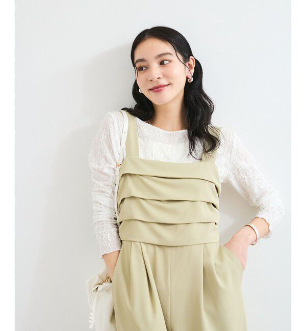 VIS「フロントタックデザインサロペット/オールインワン」|オールインワン|