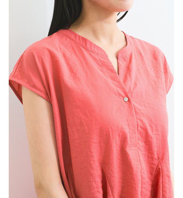 VIS「【防シワ/洗える】スキッパーフレアブラウス」|シャツ・ブラウス|