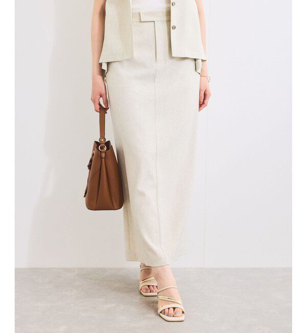 VIS「【セットアップ対応】Iラインスリットスカート」|スカート|