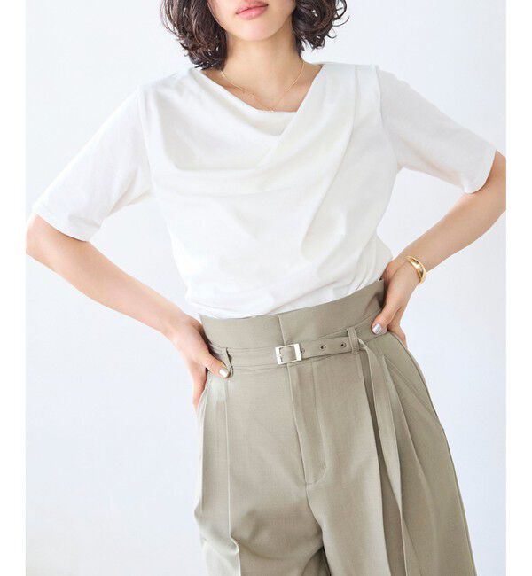VIS「【夏トク価格】半袖ドレーププルオーバー」|Tシャツ・カットソー|
