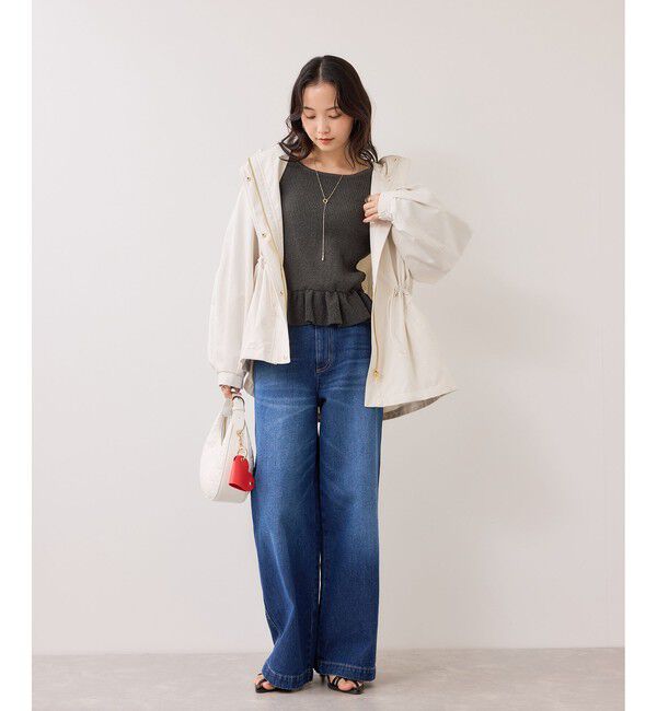 VIS「スラブヤーンペプラムフリルニットプルオーバー」|ニット・セーター|