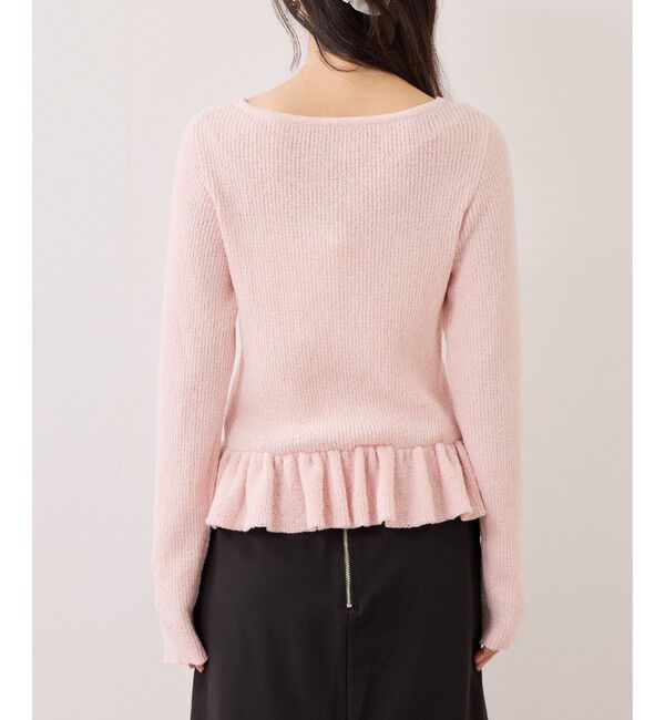 VIS「スラブヤーンペプラムフリルニットプルオーバー」|ニット・セーター|