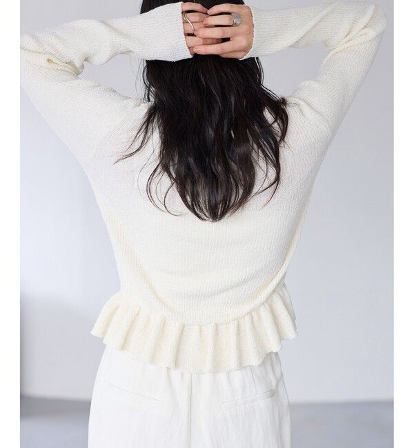 VIS「スラブヤーンペプラムフリルニットプルオーバー」|ニット・セーター|