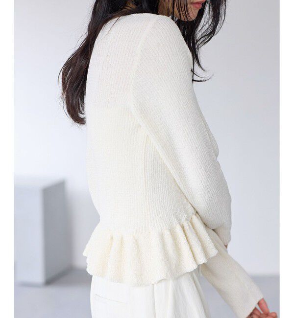 VIS「スラブヤーンペプラムフリルニットプルオーバー」|ニット・セーター|