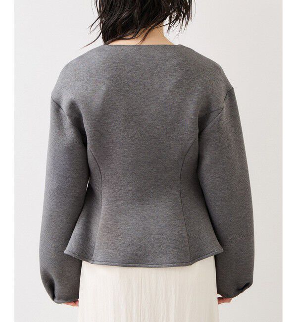 VIS「ボタンポイントペプラムカットジャケット」|カーディガン|