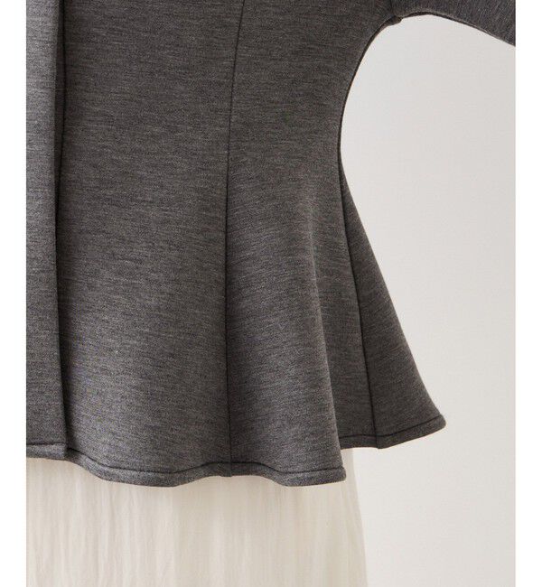 VIS「ボタンポイントペプラムカットジャケット」|カーディガン|