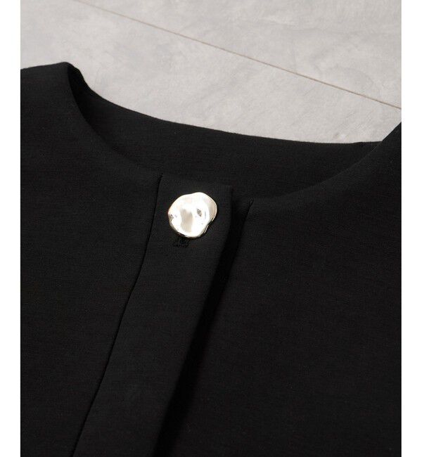 VIS「ボタンポイントペプラムカットジャケット」|カーディガン|