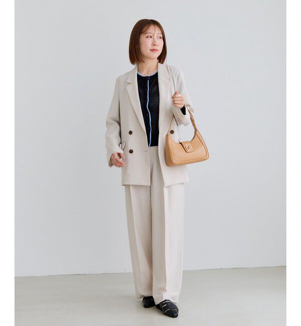 VIS「【WEB限定】麻タッチシアー配色カーディガン」|カーディガン|