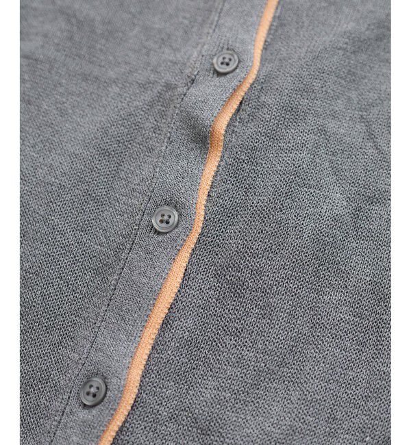 VIS「【WEB限定】麻タッチシアー配色カーディガン」|カーディガン|