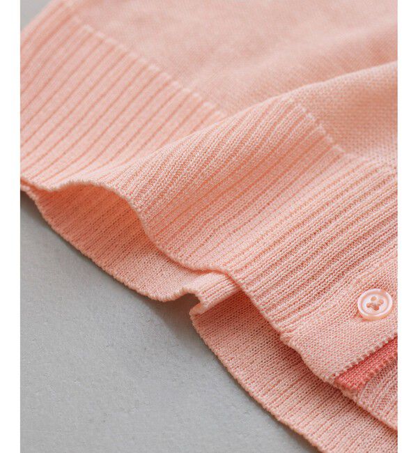 VIS「【WEB限定】麻タッチシアー配色カーディガン」|カーディガン|