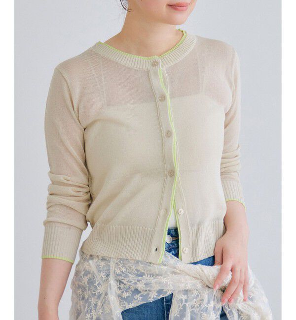 VIS「【WEB限定】麻タッチシアー配色カーディガン」|カーディガン|キナリ(16)