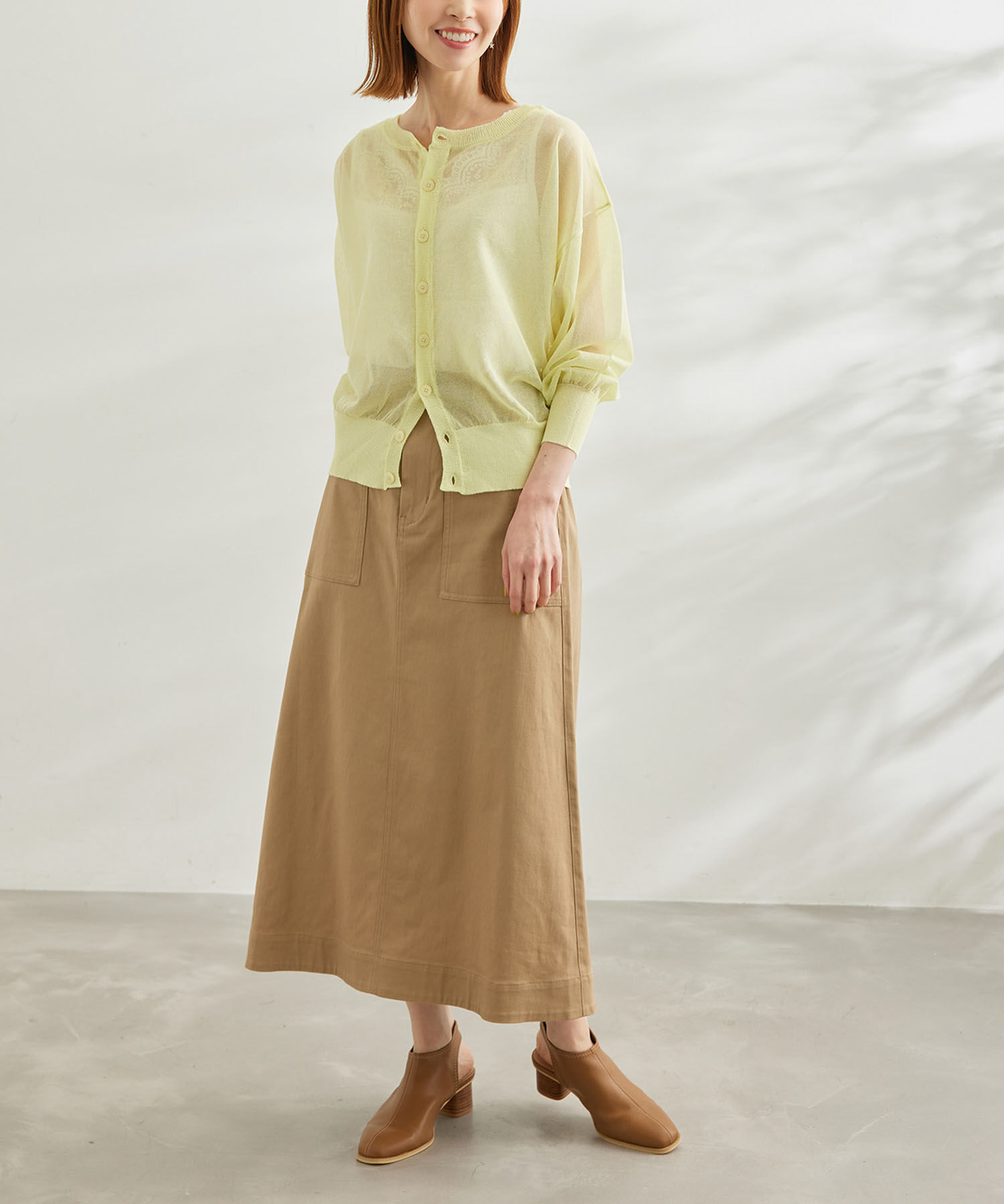 Rope&rsquo;Picnic「【WEB限定カラー:ピンク】2WAY/シアーカーディガン」|カーディガン|