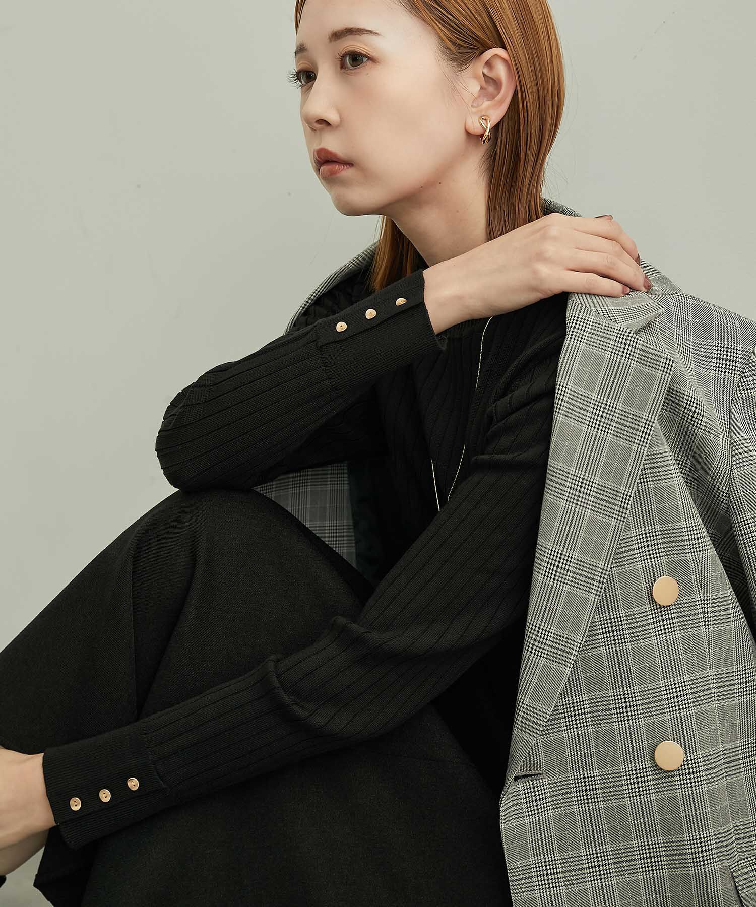 Rope&rsquo;Picnic「BIOGRACE(R)スカラップネックリブニットプルオーバー」|ニット・セーター|