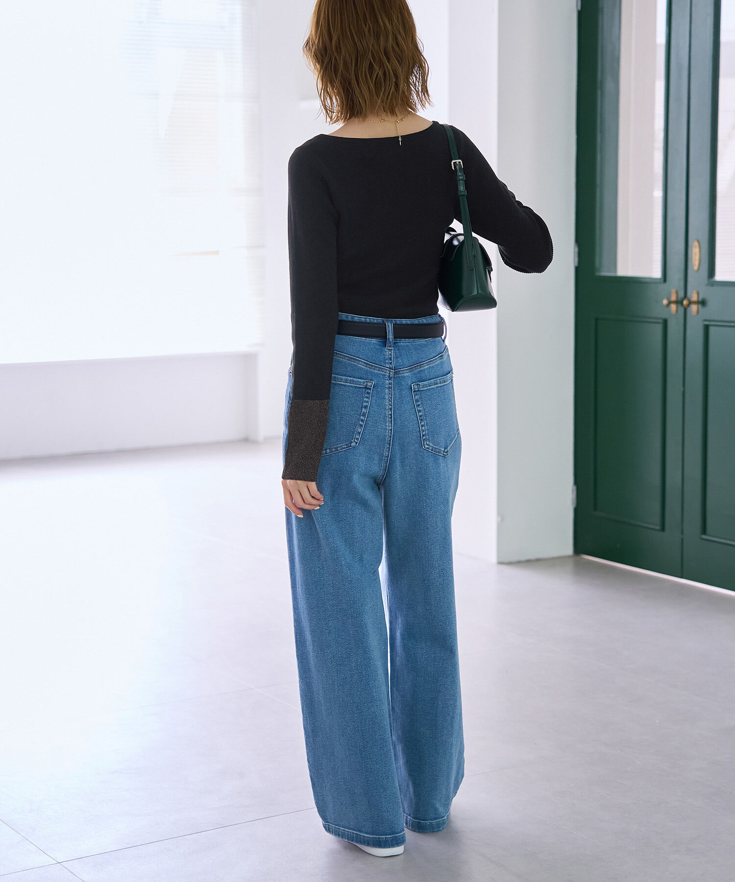 Rope&rsquo;Picnic「袖ラメシアー＆袖チュールプルオーバー」|ニット・セーター|