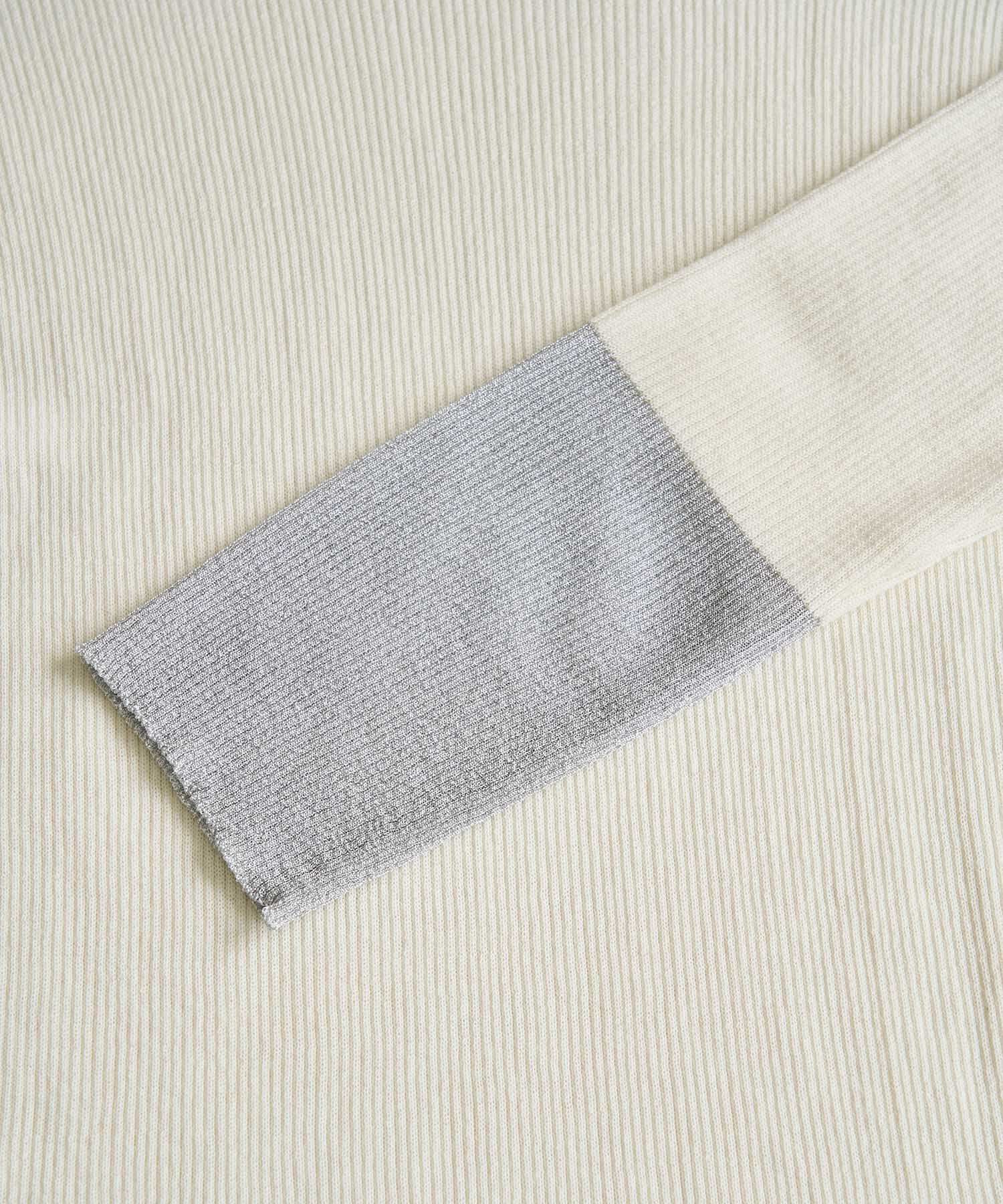 Rope&rsquo;Picnic「袖ラメシアー＆袖チュールプルオーバー」|ニット・セーター|