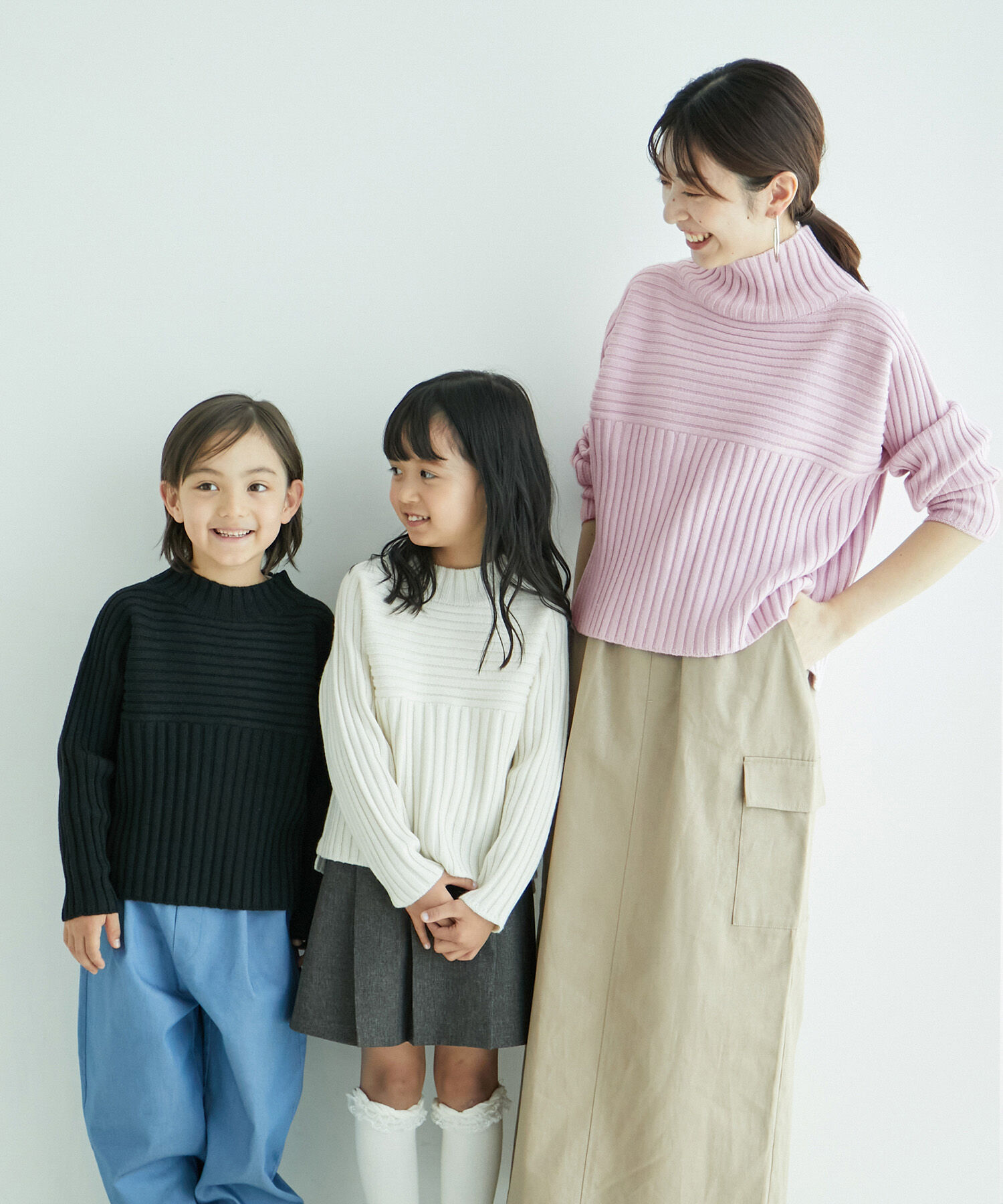 Rope&rsquo;Picnic「【WEB限定カラーあり】アソートリブ切り替えニットプルオーバー/リンクコーデ・新色追加」|ニット・セーター|