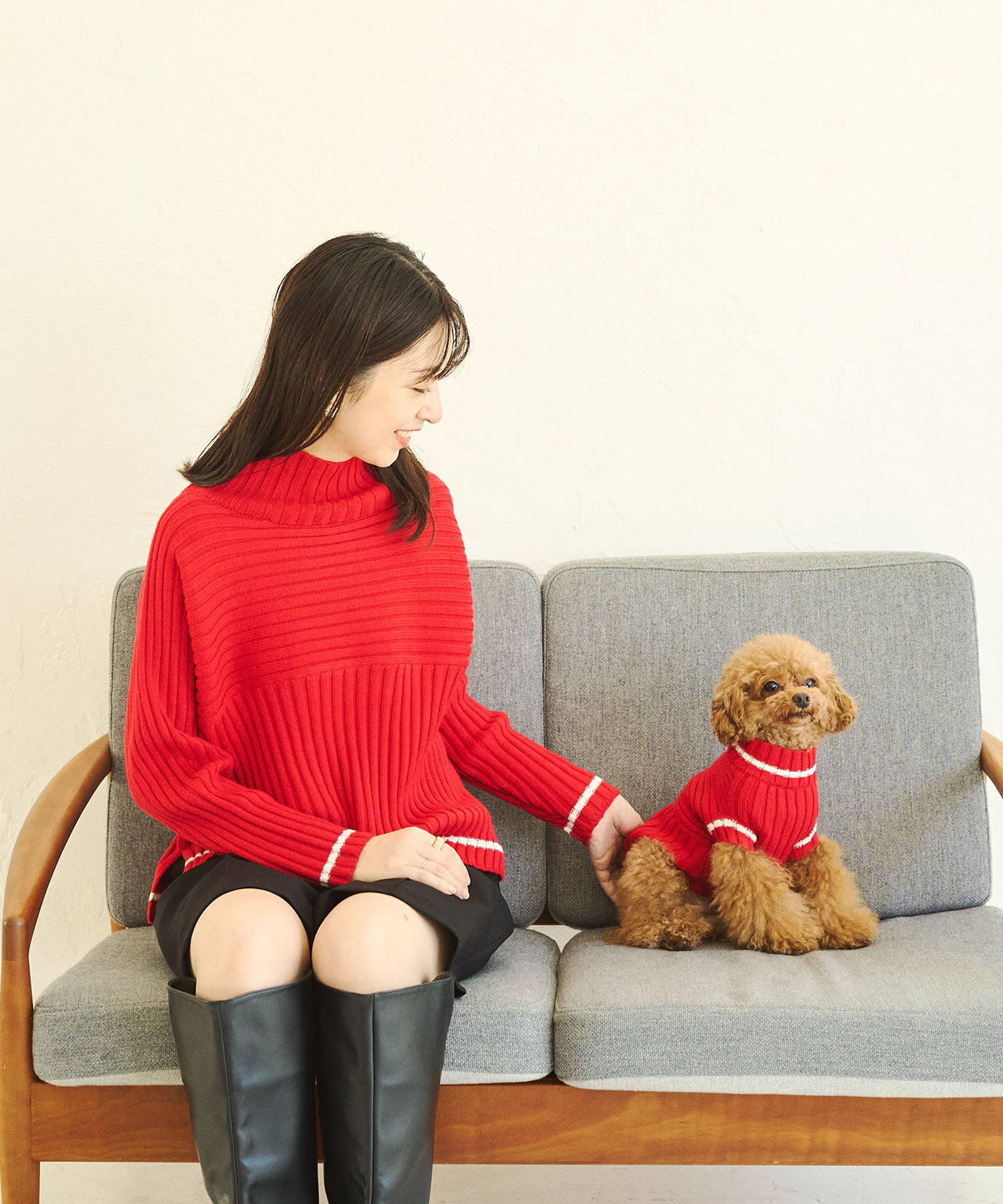 Rope&rsquo;Picnic「【WEB限定カラーあり】アソートリブ切り替えニットプルオーバー/リンクコーデ・新色追加」|ニット・セーター|