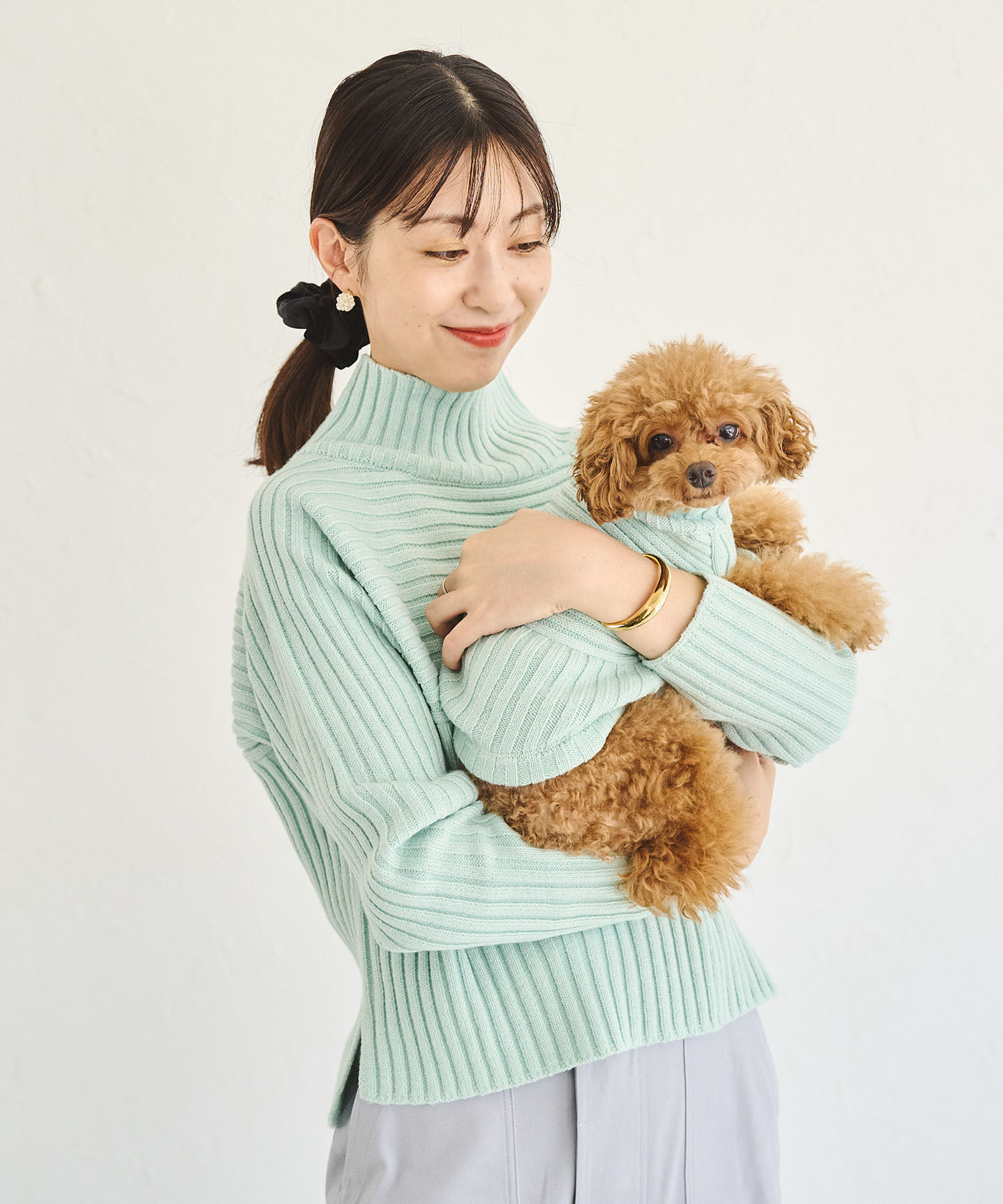 Rope&rsquo;Picnic「【WEB限定カラーあり】アソートリブ切り替えニットプルオーバー/リンクコーデ・新色追加」|ニット・セーター|