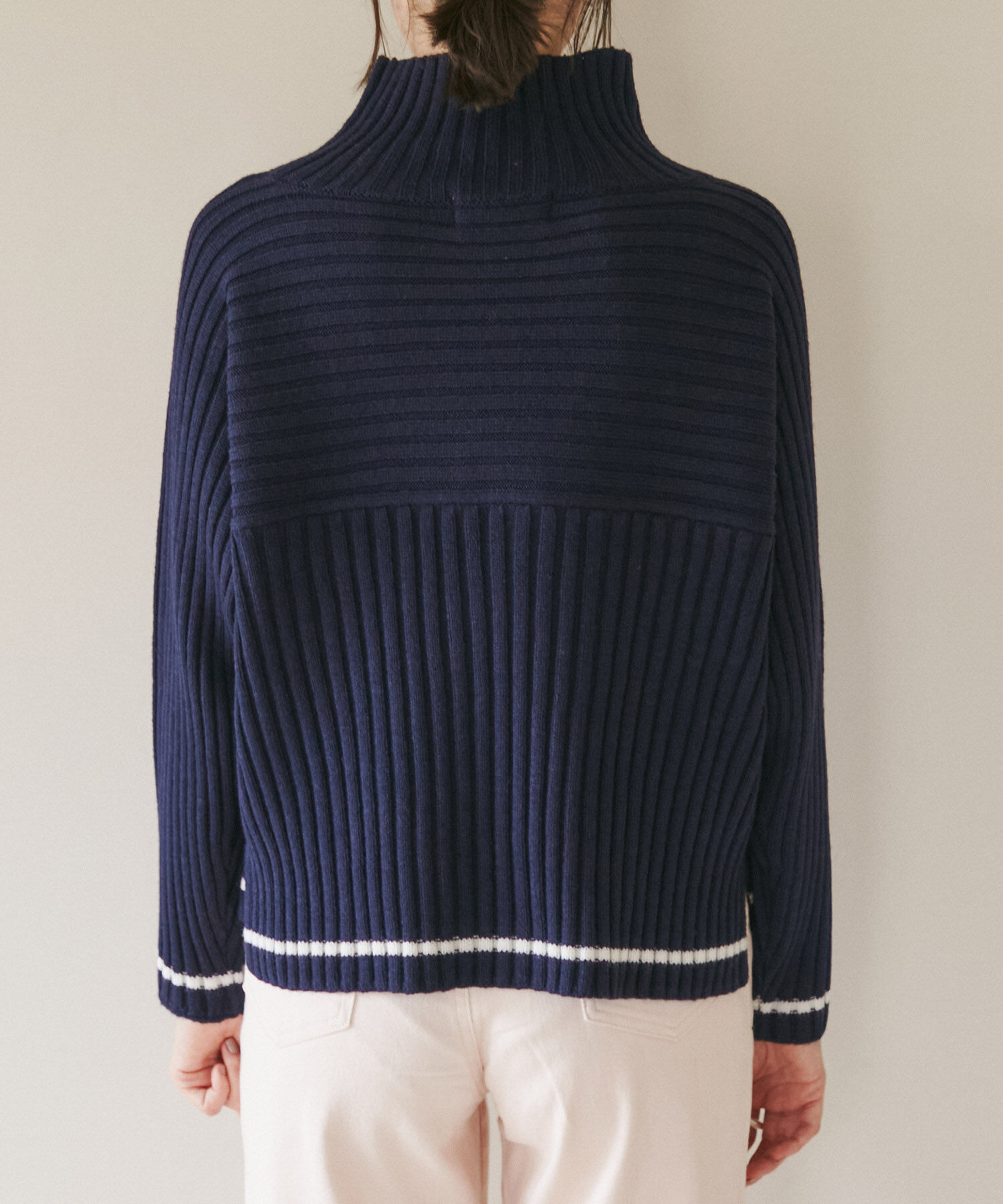 Rope&rsquo;Picnic「【WEB限定カラーあり】アソートリブ切り替えニットプルオーバー/リンクコーデ・新色追加」|ニット・セーター|