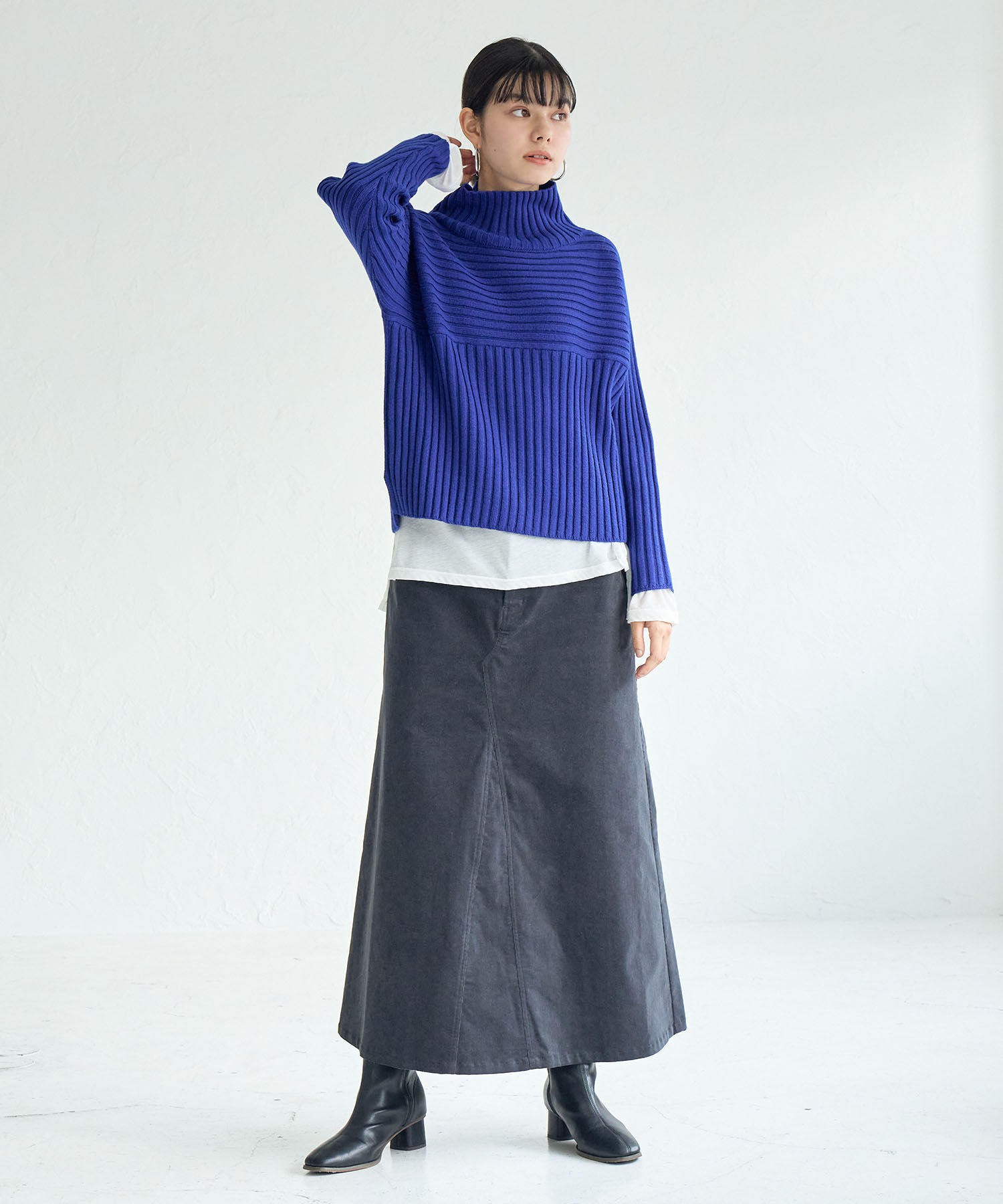 Rope&rsquo;Picnic「【WEB限定カラーあり】アソートリブ切り替えニットプルオーバー/リンクコーデ・新色追加」|ニット・セーター|